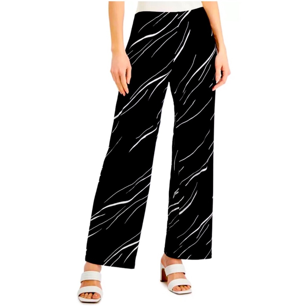 Alfani printed wide leg soft print pants
